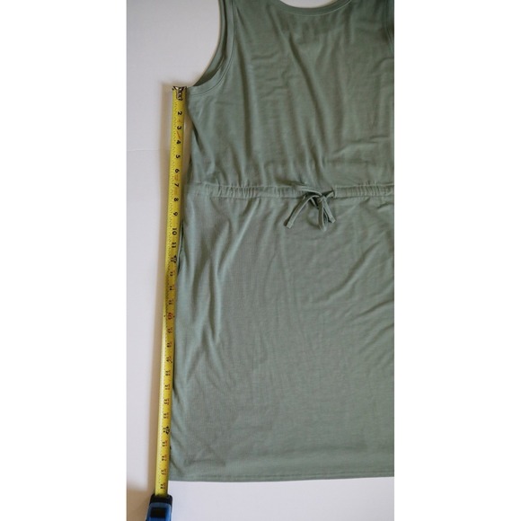 Columbia Womens Sage Green Sleeveless Drawstring Waist Jersey Dress  Large - Picture 8 of 11